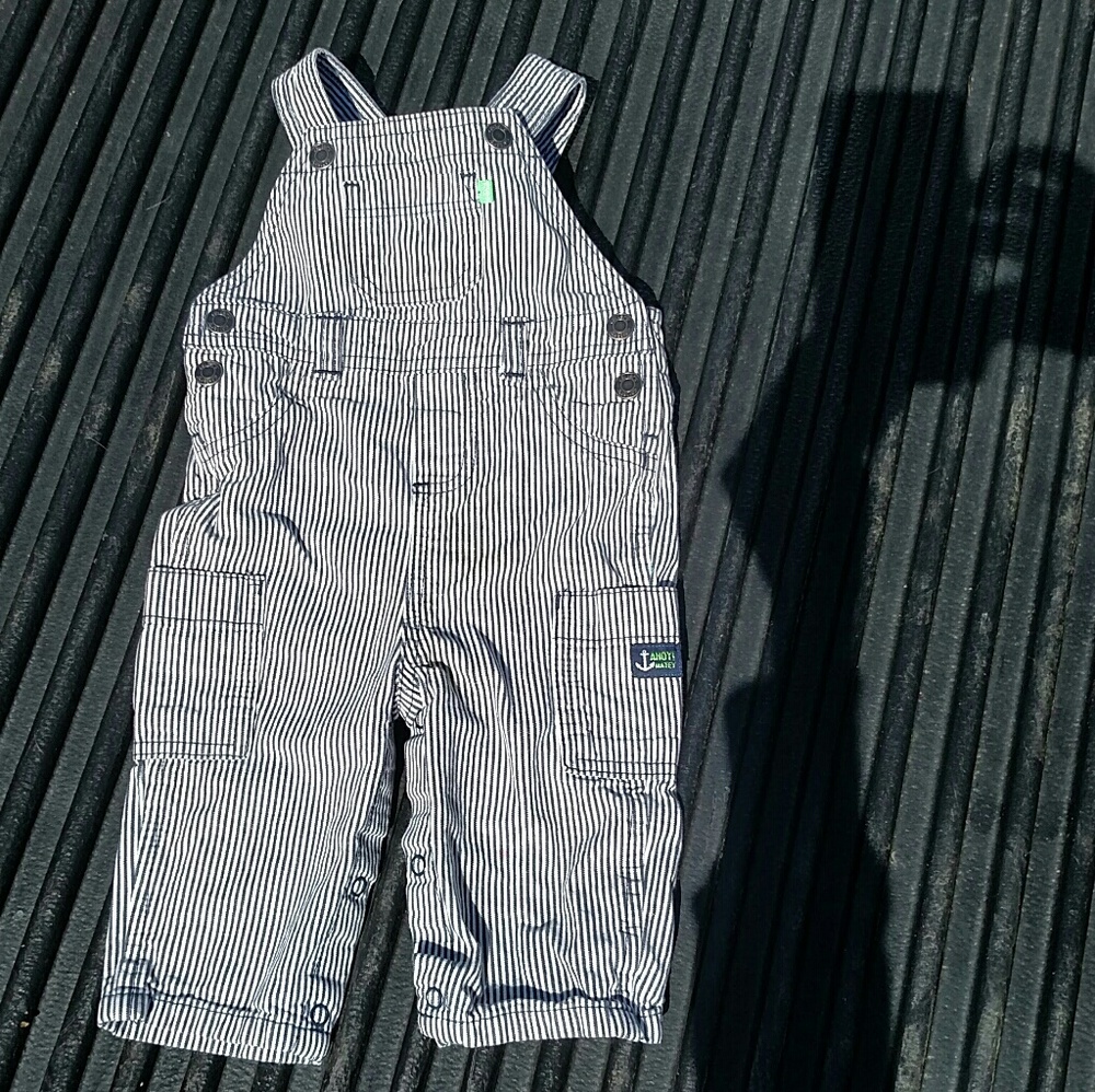 Carter's striped overalls